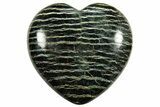 1.7" Polished Chrysotile Serpentine Hearts - Australia - Photo 3